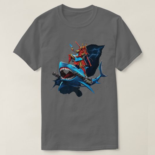 Samurai Shark Funny pun T-Shirt (Design vorne)