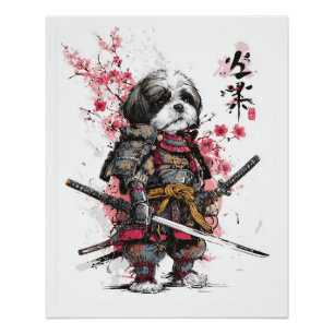 Samurai Shih Tzu � Epischer Kriegerhund Poster
