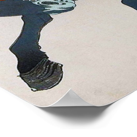 Samurai Shooting a Bow, Ukiyo-e Poster (Ecke)