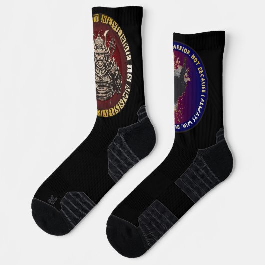 Samurai-Silhouette - japanisches Kriegsangebot Socken (Links)