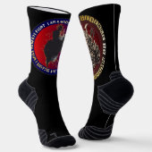 Samurai-Silhouette - japanisches Kriegsangebot Socken (Gewinkelt)