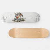 Samurai Skateboards aquarelle Bambuslandschaft (Horizontal)