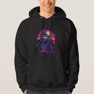 Samurai Sloth Pagoda Temple Japan Krieger Japan Hoodie