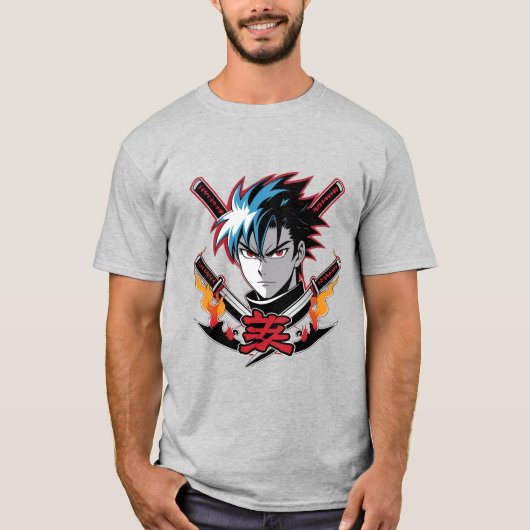 Samurai Soul | Anime Warrior T-Shirt for Men (Vorderseite)