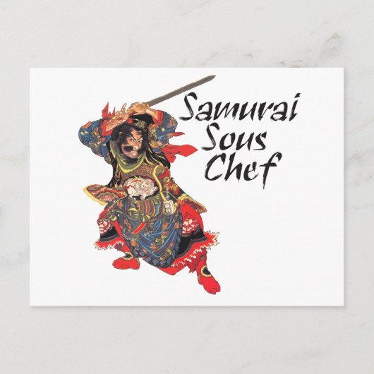 Samurai Sous Koch Postkarte (Vorderseite)