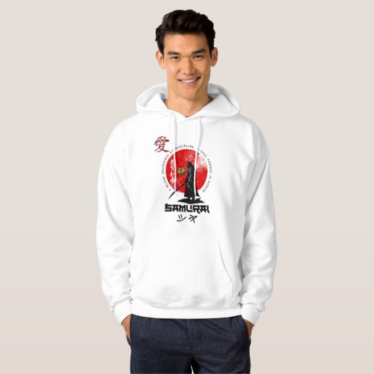 Samurai Spirit - Epischer japanischer Krieger Anim Hoodie (Vorne ganz)
