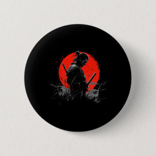 Samurai Spirit Graphic Modern Warrior's Button