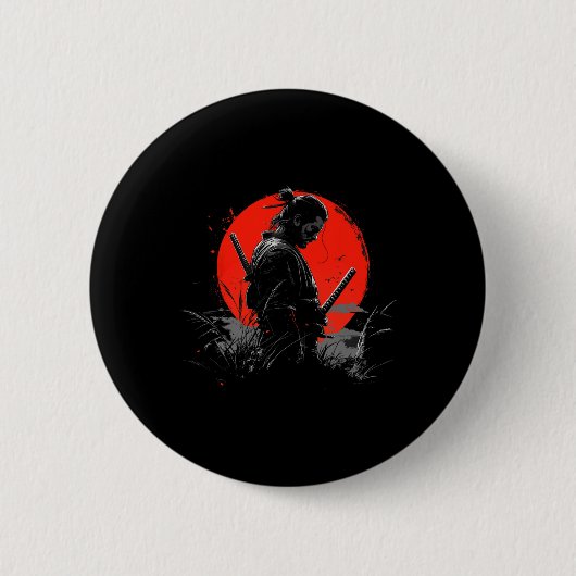 Samurai Spirit Graphic Modern Warrior's Button (Vorderseite)