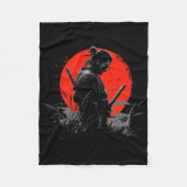 Samurai Spirit Graphic Modern Warrior's Fleecedecke (Vorderseite)
