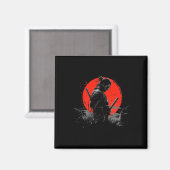 Samurai Spirit Graphic Modern Warrior's Magnet (Vorderseite/Rückseite)