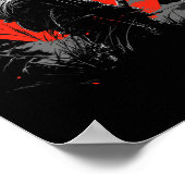 Samurai Spirit Graphic Modern Warrior's Poster (Ecke)