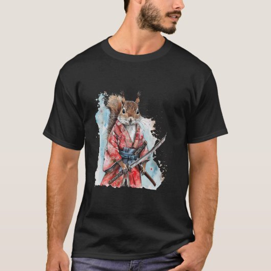 Samurai Squirrel Artwork Samurai Japanisch Ninja S T-Shirt (Vorderseite)