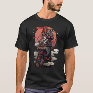 Samurai Stärke und Mut mit Tierköpfen T-Shirt