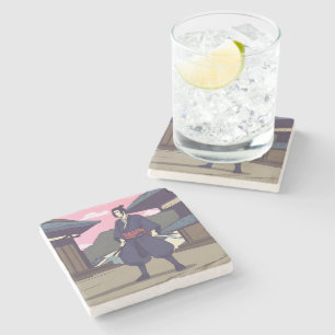 Samurai Steinuntersetzer