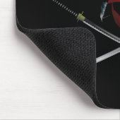 Samurai-Sturzhelm und Schwerter Mousepad (Ecke)