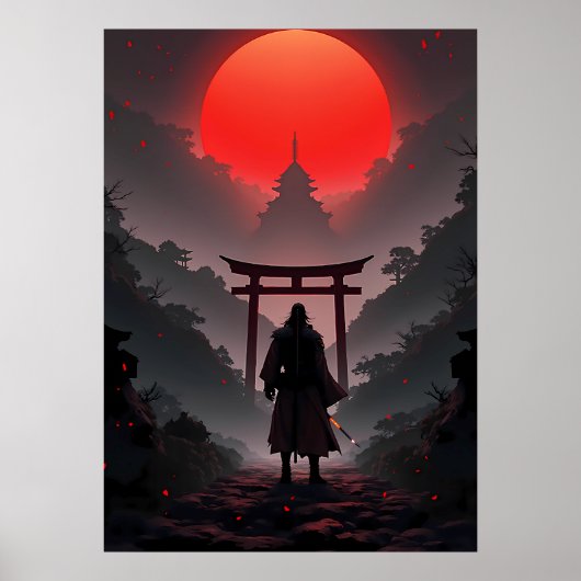 Samurai Sunset Poster (Vorne)