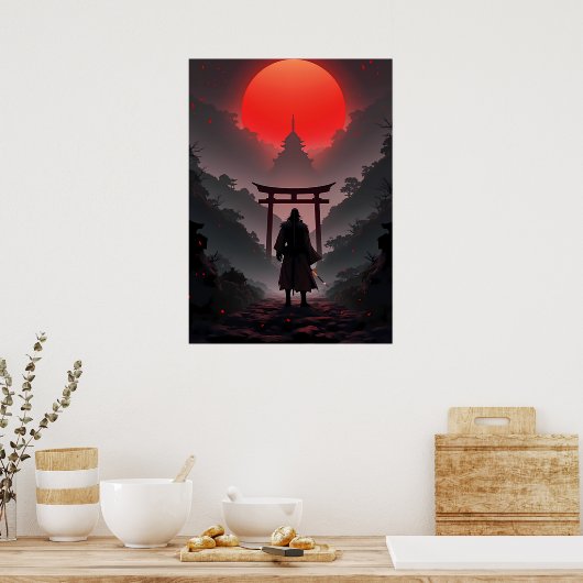 Samurai Sunset Poster (Küche)