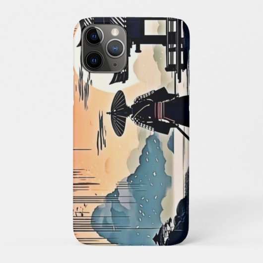 Samurai Sunset: Reflektive Reise Case-Mate iPhone Hülle (Rückseite)