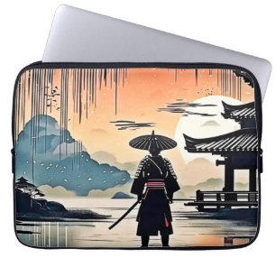 Samurai Sunset: Reflektive Reise Laptopschutzhülle