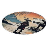 Samurai Sunset: Reflektive Reise Schneidebrett (Ecke)