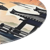 Samurai Sunset: Reflektive Reise Schneidebrett (Ecke)