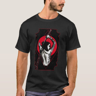 Samurai Sword Girl erschüttert japanischen Stil T-Shirt
