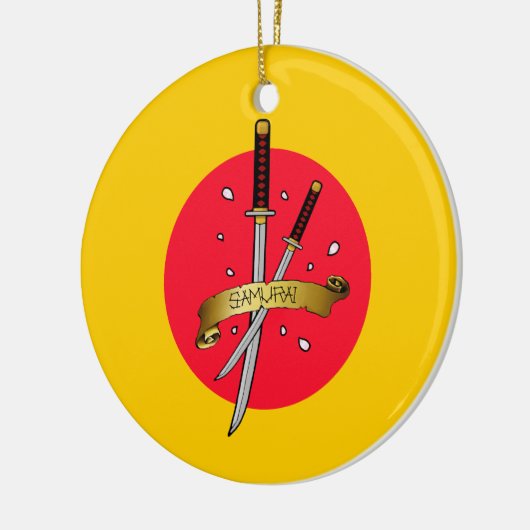 Samurai Sword Tattoo Keramikornament (Links)
