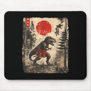 Samurai T-Rex japanische Dinosaus lustige Dino-Ges Mousepad