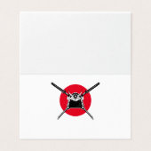 Samurai Table Signs Visitenkarten (Außenseite Aufgefaltet)
