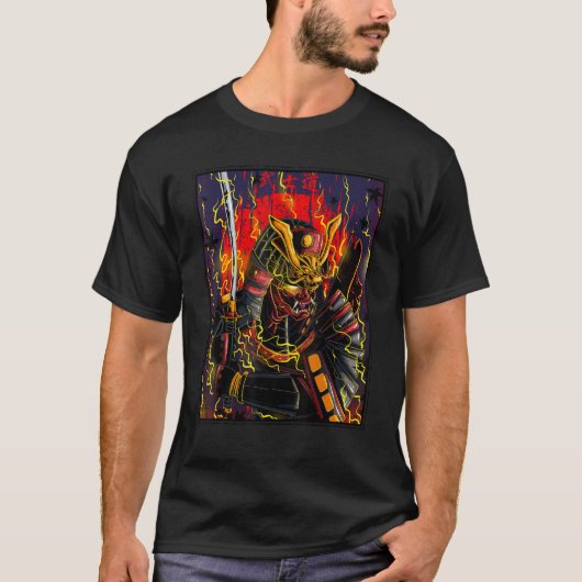 Samurai Tattoo Japanischer Krieger Bushido Ronin J T-Shirt (Vorderseite)