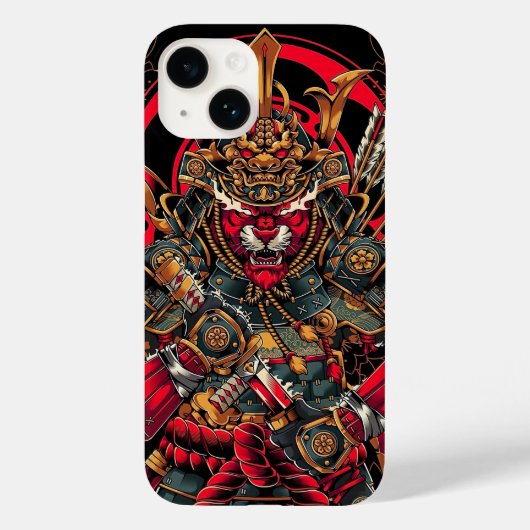 Samurai, Tiger Samurai, Katana Case-Mate iPhone Hülle (Rückseite)