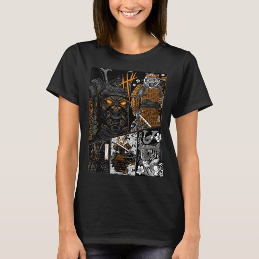 Samurai Tiger T-Shirt (Vorderseite)