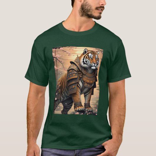 Samurai Tiger 🐯 ⚔️ | Warrior Jungle Vibe T-Shirt (Vorderseite)