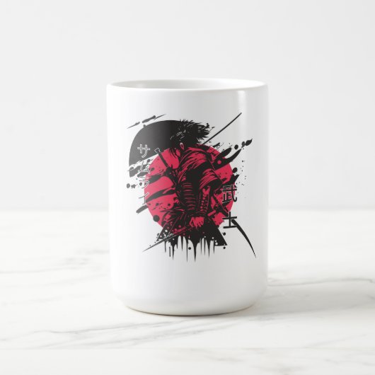 Samurai-Tinte-Kunst-Tasse Kaffeetasse (Mittel)