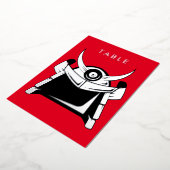 Samurai-Tischnummer Folieneinladung (Gedreht)