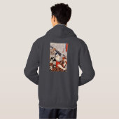 Samurai Tragen eines Schädelmusters Hoodie (Schwarz voll)