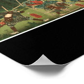 Samurai-Training mit Tengu, Circa 1859 Poster (Ecke)