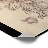 Samurai trinken Sake um 1800 Poster (Ecke)