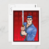 Samurai Typ Postkarte (Vorne/Hinten)