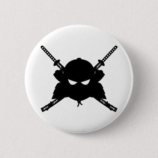 Samurai u. Katana Schwerter-Abzeichen Button (Vorderseite)