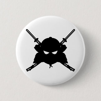 Samurai u. Katana Schwerter-Abzeichen Button