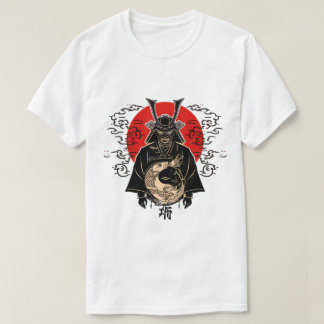 Samurai und aufgehende Sonne – Japanisches Kunst-T T-Shirt