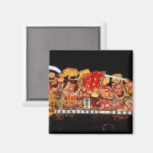 Samurai und Demon Japanisches Festival Float Magnet (Vorderseite/Rückseite)