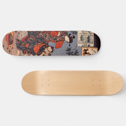 Samurai und Demon Skateboard (Horizontal)