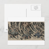 Samurai und Demon um 1818 Postkarte (Vorne/Hinten)
