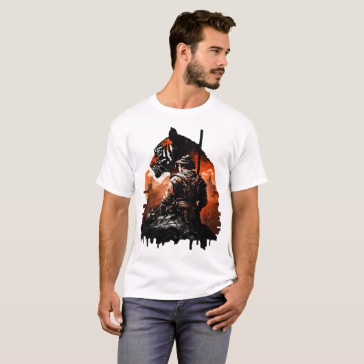 Samurai und der Tiger - Die perfekte Gewerkschaft  T-Shirt (Vorne ganz)