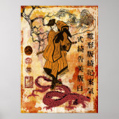 Samurai und Drache Poster (Vorne)