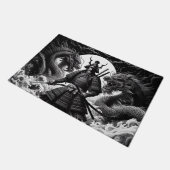Samurai und Drachen Fußmatte (Schrägansicht)