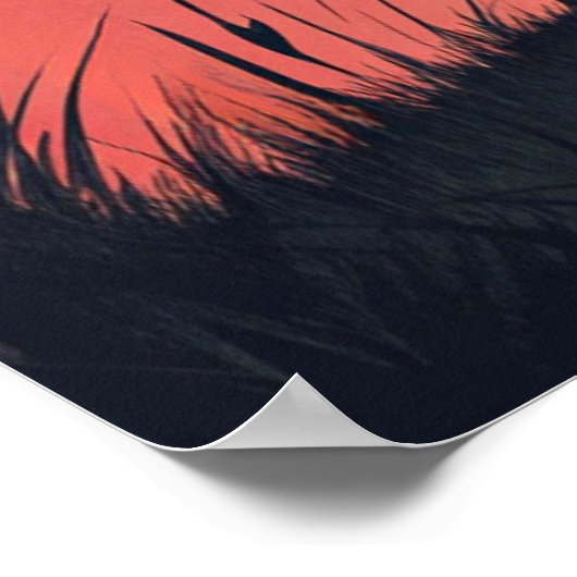 Samurai und Katze: Moonlit Vigil Poster (Ecke)