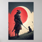 Samurai und Katze: Moonlit Vigil Poster (Vorne)